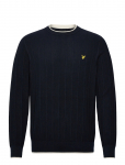 Lyle & Scott - Tipped Pique Knitted Crew Neck Jumper - &Uuml;mara kaelusega - XXL