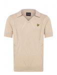Lyle & Scott - Argyle Knitted Polo - L&uuml;hikeste varrukatega kootud polos&auml;rgid - XXL