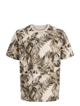 Jack & Jones - Jjjeff Aop Tee Ss Crew Neck - L&uuml;hikeste varrukatega - S