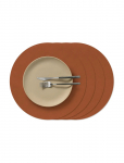 LIND DNA - 4-Set Table Mat Circle L Nupo Rust - Lauamatid - D:38CM