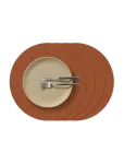 LIND DNA - 4-Set Table Mat Circle L Nupo Rust - Lauamatid - D:38CM