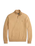 Polo Ralph Lauren - Mesh-Knit Cotton Quarter-Zip Sweater - Poolpika lukuga džemprid - XS