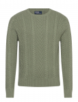 Polo Ralph Lauren - Aran-Knit Cotton-Linen Sweater - &Uuml;mara kaelusega - XL