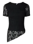 Pieces - Pcariana Ss Asymmetric Lace Top D2D - L&uuml;hikeste varrukatega - M