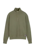 Tommy Jeans - Tjm Rlx Washed Waffle Qz Ext - Poolpika lukuga džemprid - XS