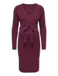 Only Maternity - Olmkatia V-Neck Midi Belt Dress Knt - Kootud kleidid - S
