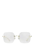 GLAS Eyewear - Billie Gold Rimless Readers - Reading Glasses - 1.5