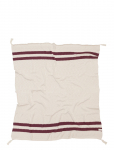Lorena Canals - Knitted Blanket Stripes Natural-Burgundy - Tekid ja pleedid - ONE SIZE