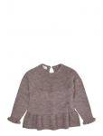 Copenhagen Colors - Merino Knit Blouse With Frill - Pluusid ja tuunikad - 62