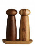 Aida - Raw Teak - Keramisk Kv&aelig;rnes&aelig;t Med Bakke Mixed Teak - Soola- ja pipraveskid - ONE SIZE
