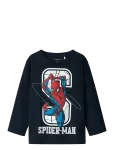 Name It - Nmmnitin Spider Nreg Ls Top Noos Mar - Pikkade varrukatega T-s&auml;rgid - 92