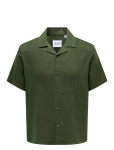 ONLY & SONS - Onskari Resort Ss Shirt Visc Lin 0075 Cs - L&uuml;hikeste varrukatega s&auml;rgid - XS