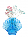 DOIY - Vase - Seashell - Cobalt Blue - Tulbivaasid - H:16.3CM