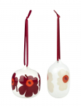 Marimekko Home - Unikko Ornament 2 Pcs - J&otilde;ulukuulid ja kuuseehted - ONE SIZE