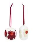 Marimekko Home - Unikko Ornament 2 Pcs - J&otilde;ulukuulid ja kuuseehted - ONE SIZE