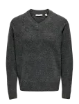 ONLY & SONS - Onsmove Rlx Brushed V-Neck Knit - V-kaelusega - XXL