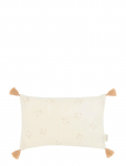NOBODINOZ - Tassel Rectangular Cushion In Washed Double Muslin Wabi-Sabi - Padjad - ONE SIZE