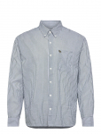 Abercrombie & Fitch - Ls Icon Curved Hem Seersucker Poplin - Triibulised s&auml;rgid - XS