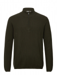 Knowledge Cotton Apparel - Organic Cotton Half Zip Pique Knit - Poolpika lukuga džemprid - XXXL