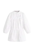 Tommy Hilfiger - Broderie Anglaise Dress Ls - Pikkade varrukatega vabaajakleidid - 164