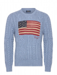 Polo Ralph Lauren - Aran-Knit Flag Sweater - &Uuml;mara kaelusega - M