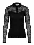 Rosemunde - Rwbeatha Silk Ls Lace Polo T-Shirt - Pikkade varrukatega - XL