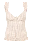 Gina Tricot - Seersucker Frill Top - Varrukateta - XL