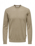 ONLY & SONS - Onsloui Reg 12 Mel Crew Knit Noos - &Uuml;mara kaelusega - XXL