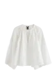 Lindex - Embroidered Blouse With Wide Sleeves - Pikkade varrukatega - L