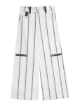 Laagam - Velia White Striped Pants - Lai jalg - S