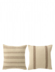 J-Line - S/2 Cushion Rec Cott Wh/Br - Padjad - W50CM