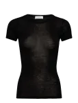 Rosemunde - Rwsara Cashmere Blend Capsleeve T-Shirt - L&uuml;hikeste varrukatega - XS