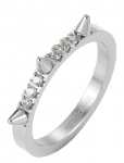 Bud To Rose - Crown Spike Ring Clear/Gold - S&otilde;rmused - ONE SIZE