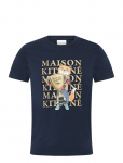 Maison Kitsune - Fox Champion Regular Tee-Shirt - L&uuml;hikeste varrukatega - S