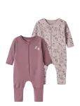 Name It - Nbfnightsuit 2P Zip Ff Violetflower Noos - Pidžaama kombinesoonid - 56