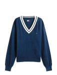 Tommy Jeans - Tjw Rlx V-Neck Tipping Sweater - Džemprid - S