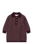 Petit Piao - Ppgedel Heart Knit L_S Dress - Pikkade varrukatega vabaajakleidid - 98