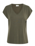 Kaffe - Kalise T-Shirt - L&uuml;hikeste varrukatega - XS