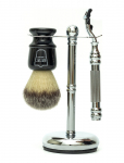Parker - 3 Piece Black Brush-43M (Mach3)-Chrome Stand - Pardlid - ONE SIZE