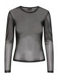Pieces - Pcninni Ls Mesh Top Jrs Noos Bc - Pikkade varrukatega - XXL