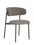 House Nordic - Silla - Dining Chair, Boucl&eacute;, Light Grey, Black Legs - Toolid - ONE SIZE