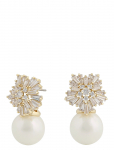 SN&Ouml; Of Sweden - Sn&ouml; Small Pendant Ear G/Clear - Rippuvad k&otilde;rvar&otilde;ngad - ONE SIZE