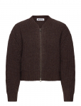 Hope - Bomber Cardigan Red Earth Melange Wool-36 - Kardiganid - 38