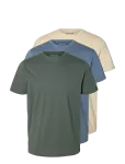 Selected - Slmcormac Ss O-Neck Tee 3-Pack Noos - L&uuml;hikeste varrukatega - S