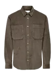 ONLY & SONS - Onsalp 2Pkt Washd Cord Ls Shirt Noos - Velvets&auml;rgid - XXL