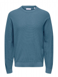 ONLY & SONS - Onstony Rlx 12 Ls Waffle Crew Knit Noos - &Uuml;mara kaelusega - S