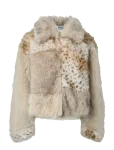 Pieces - Pcplush Short Fluffy Jacket - Kunstkarusnahk - L