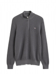 Gant - Waffle Knit Half-Zip Sweater - Poolpika lukuga džemprid - S