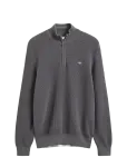 Gant - Waffle Knit Half-Zip Sweater - Poolpika lukuga džemprid - S