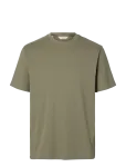 Selected - Slhspencer Rib Ss O-Neck Tee Noos - L&uuml;hikeste varrukatega - L